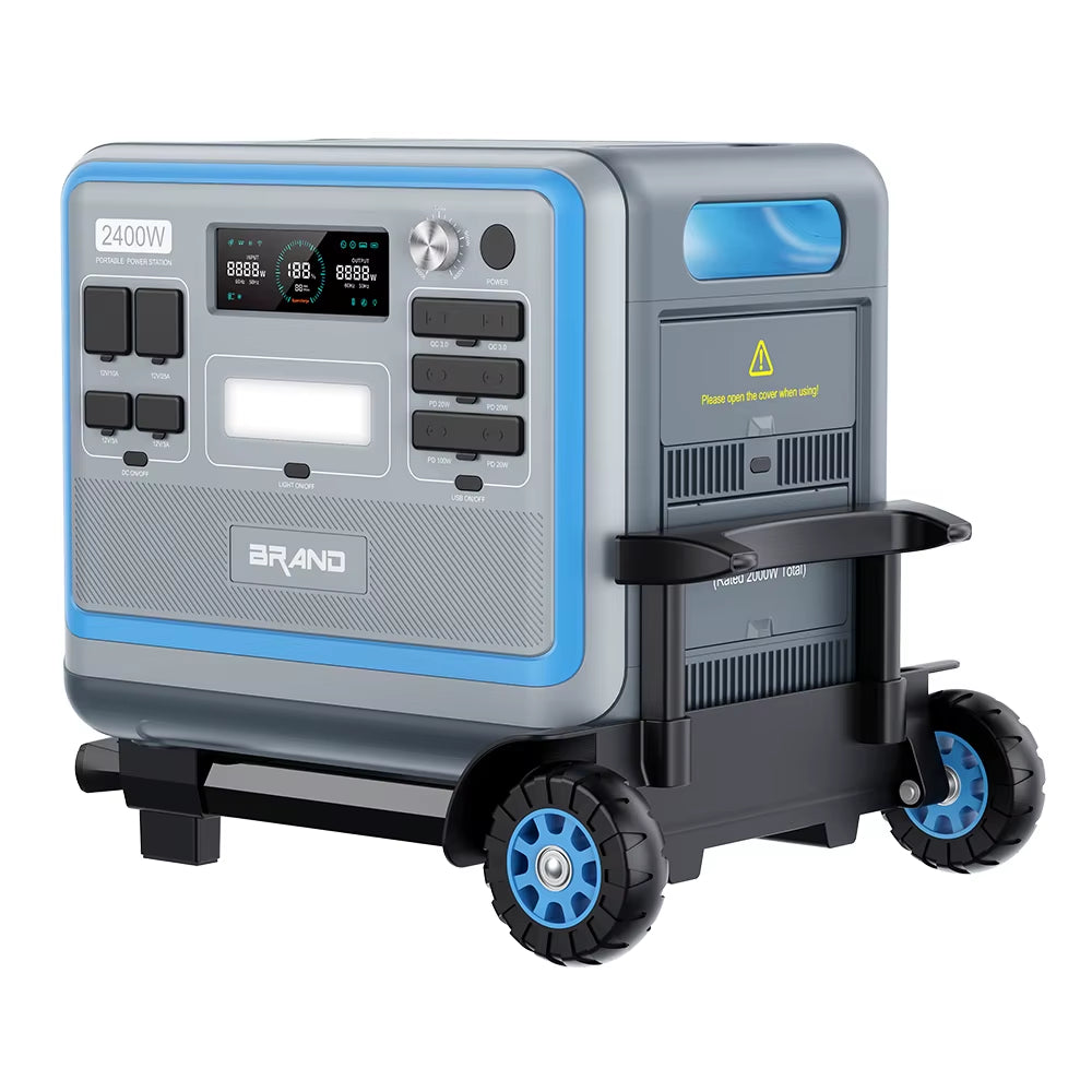 Emergency Energy Storage Supply Solar Generator Battery Backup Emergency Camping Outdoor 2400W Portable Powerstation