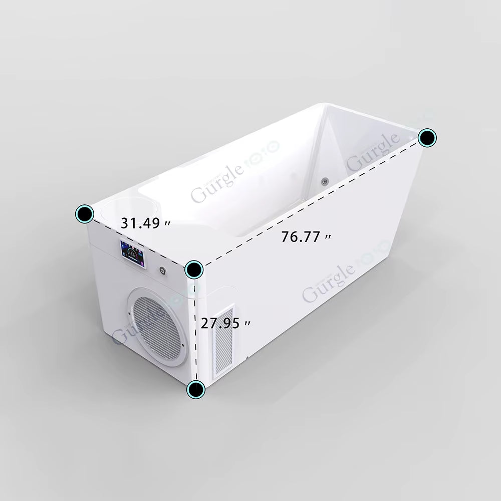 Gurgle Sports Recovery Therapy Ice Bath Tub Wifi APP Control Acrylic Cold Plunge All in Bathing Athlete Spa Bathtub