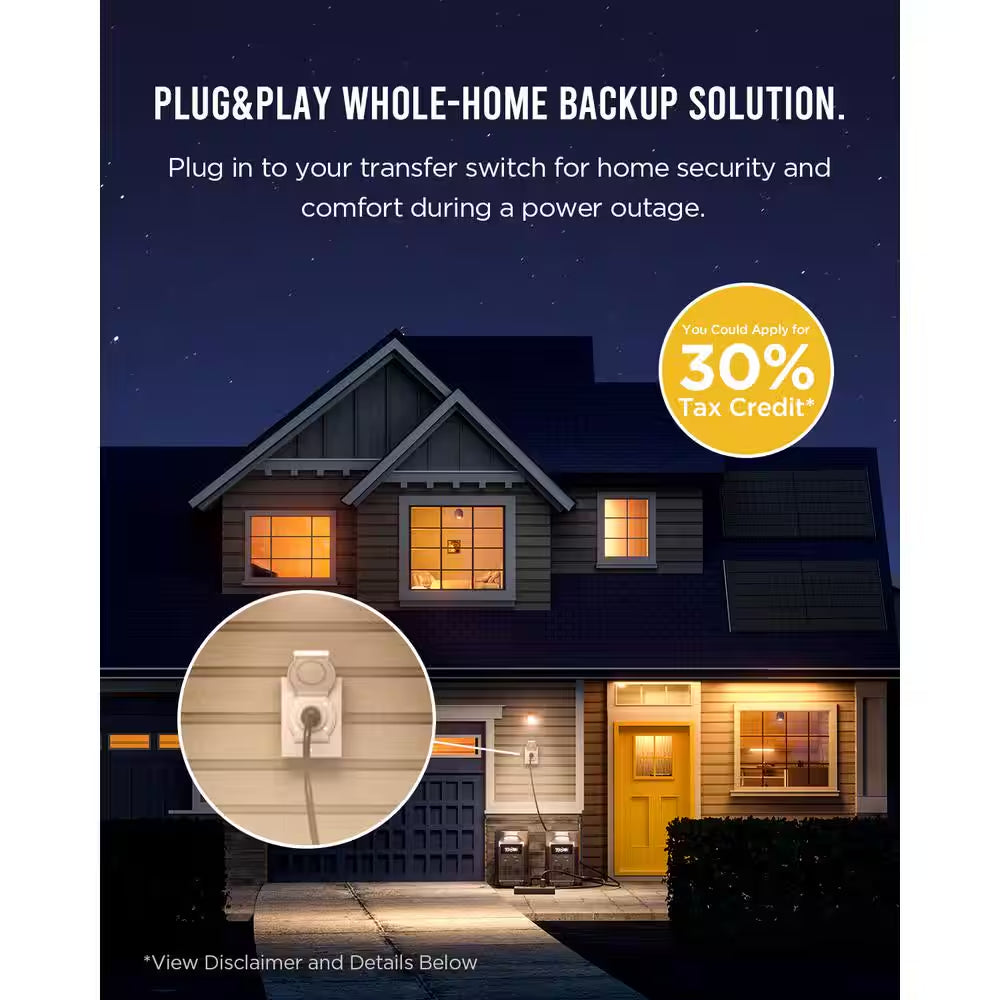 3600W Output/7200W Peak Push-Button Start Battery Generator DELTA Pro with DELTA Pro Extra Battery for Home, Camping&Rvs