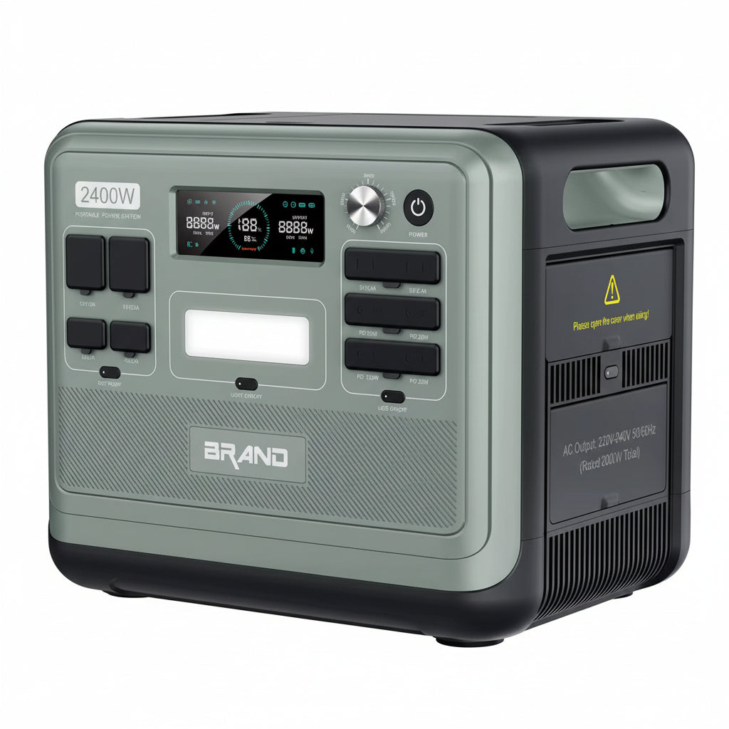 Emergency Energy Storage Supply Solar Generator Battery Backup Emergency Camping Outdoor 2400W Portable Powerstation